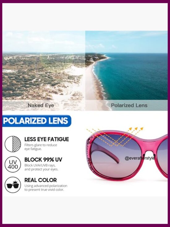 Polarized Fit Over Glasses Sunglasses with UV400 Protection